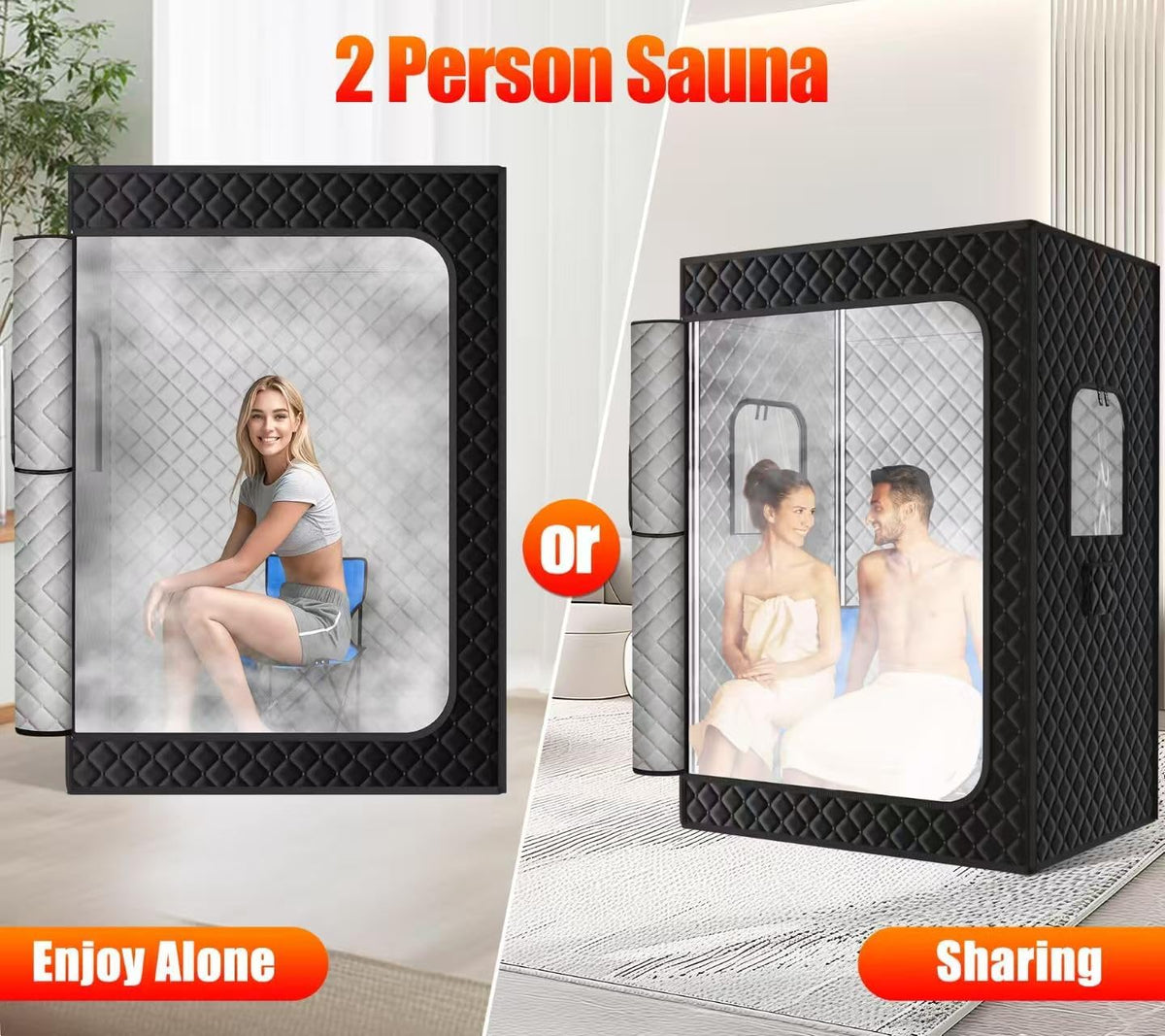 HeatBox™ Premium Double-Size Portable Sauna
