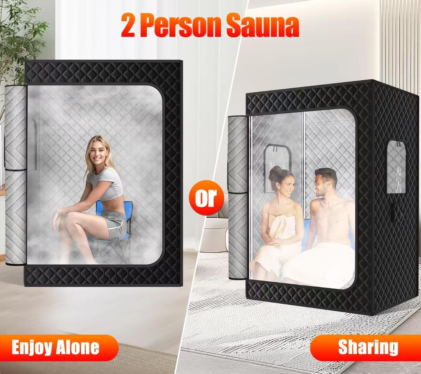 HeatBox™ Premium Double-Size Portable Sauna