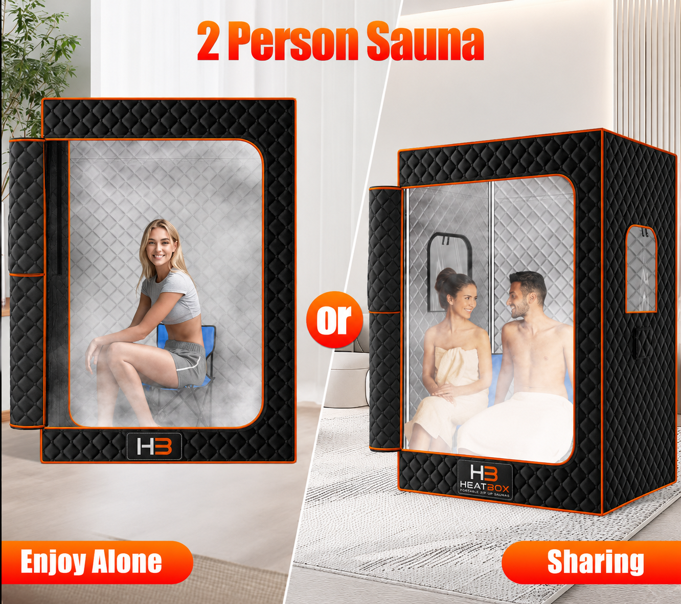 HeatBox™ Premium Double-Size Portable Sauna