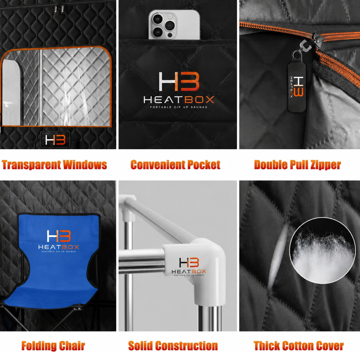 HeatBox™ Premium Double-Size Portable Sauna
